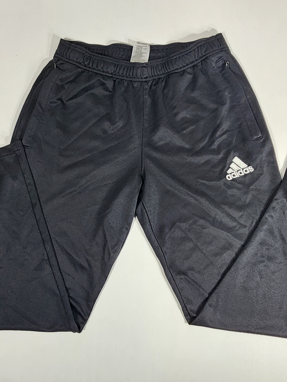 adidas Black Men's Jogger Sweatpants with White Logo